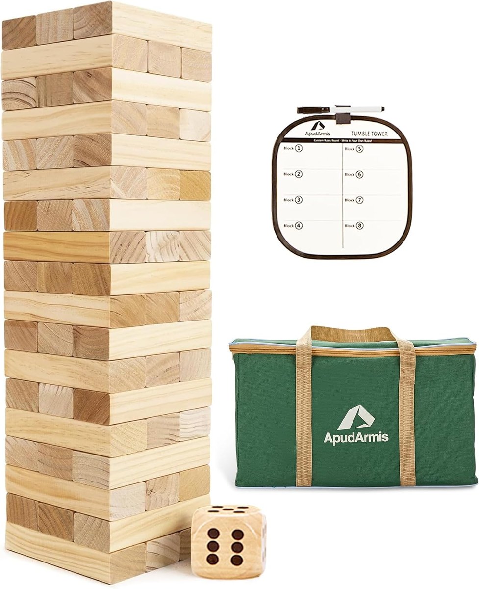 ApudArmis 54-Piece Giant Tumble Tower, 2 ft to 4.2 ft