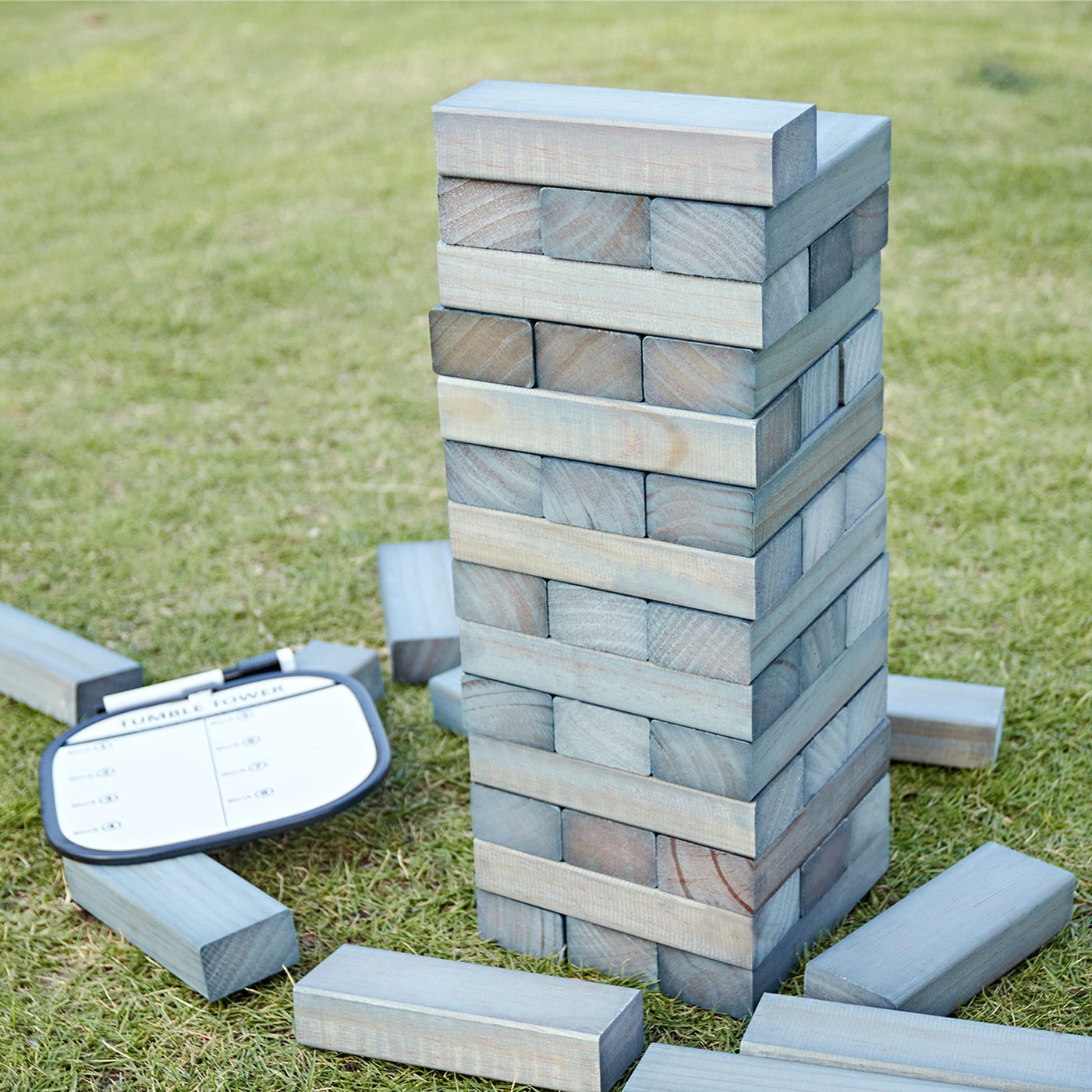 ApudArmis giant tumble tower standing on the lawn