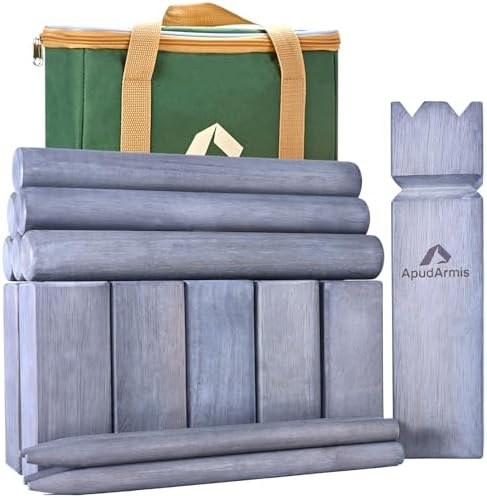 ApudArmis Kubb Yard Game Set, Gray