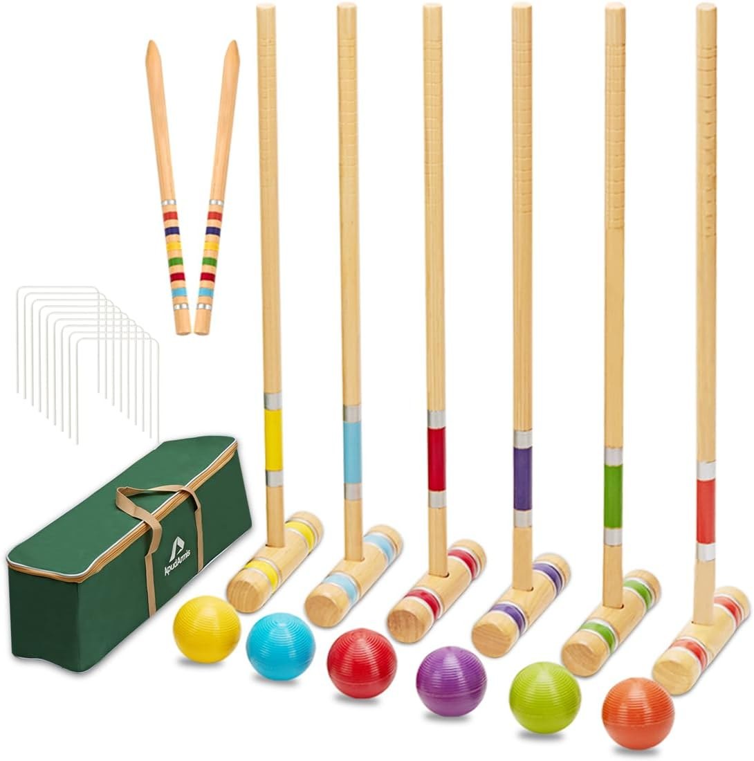 ApudArmis Six-Player Croquet Set
